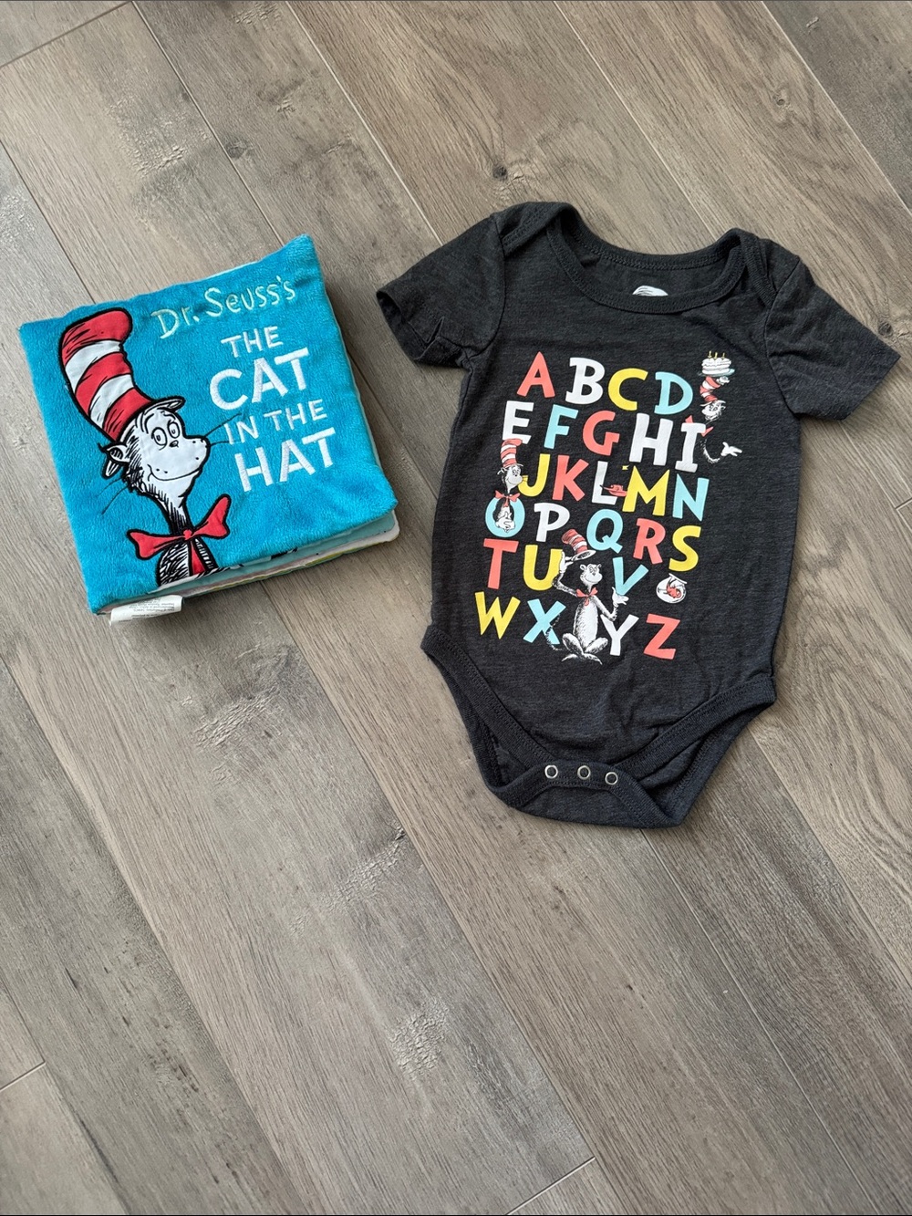 Dr. Seuss ABC Graphic Baby Bodysuit and quite book
